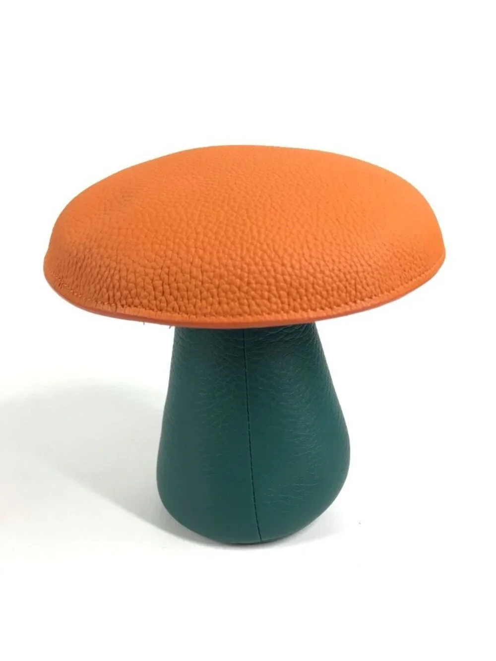 Hermes Object Paperweight Mushroom GM Leather Orange